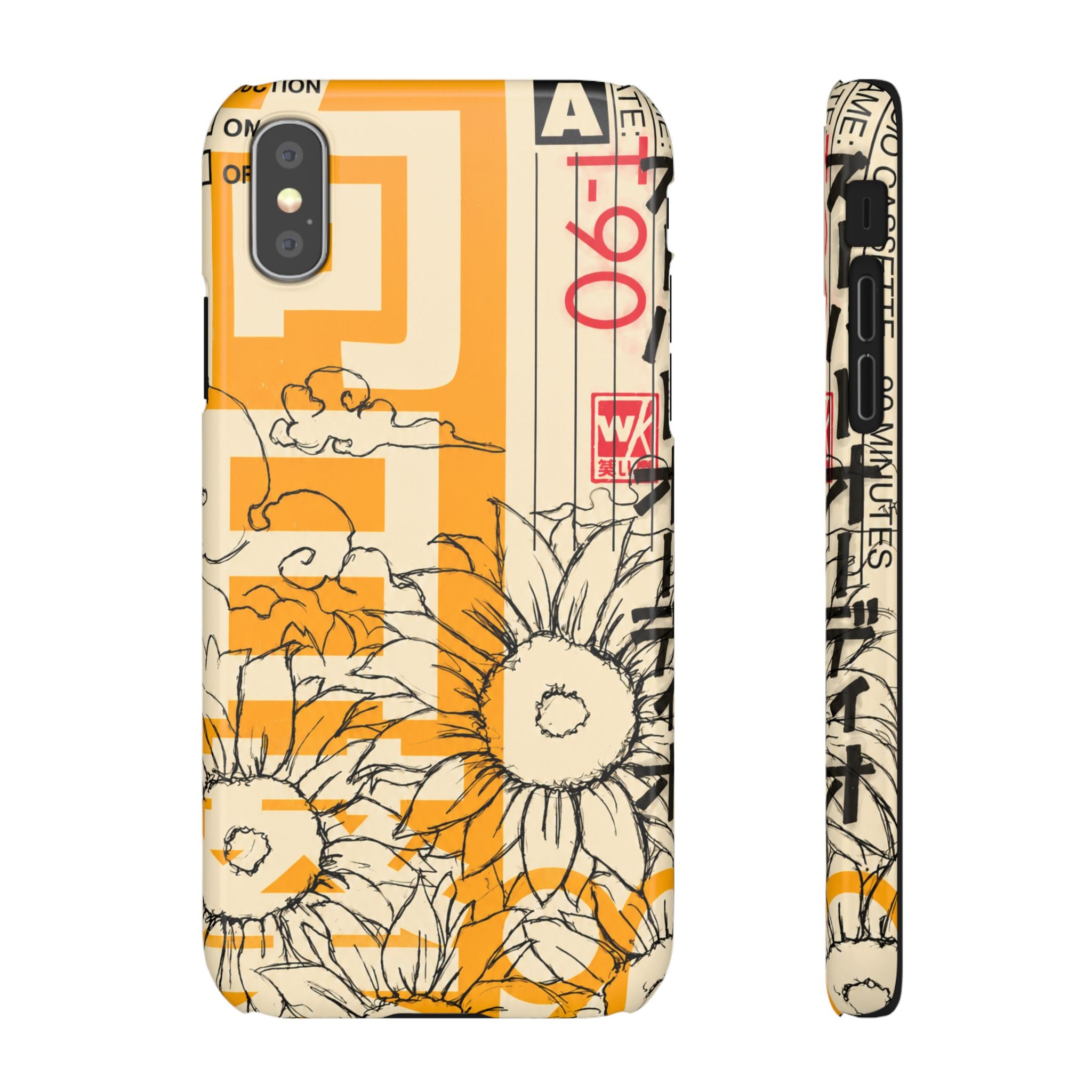 Retro Cassette Floral Phone Case