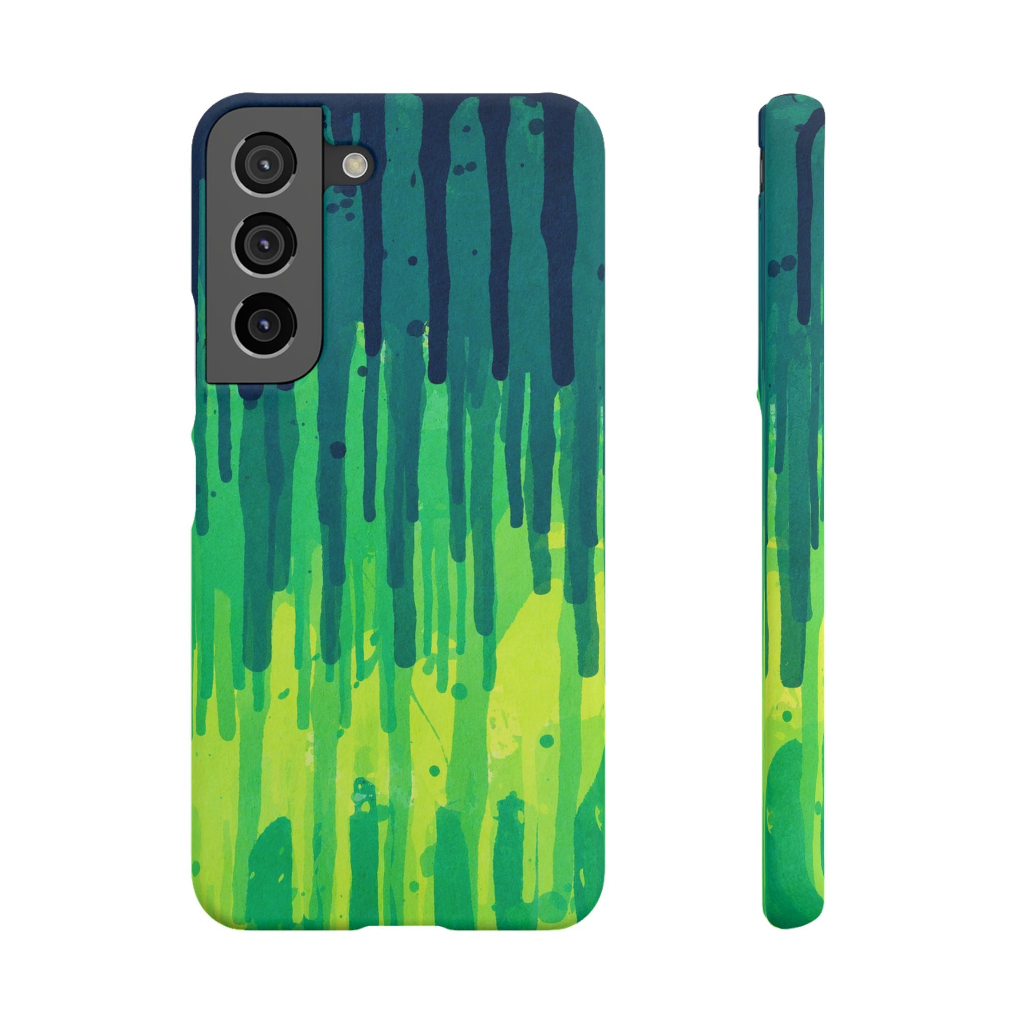 Liquid Emerald – Abstract Drip Phone Case
