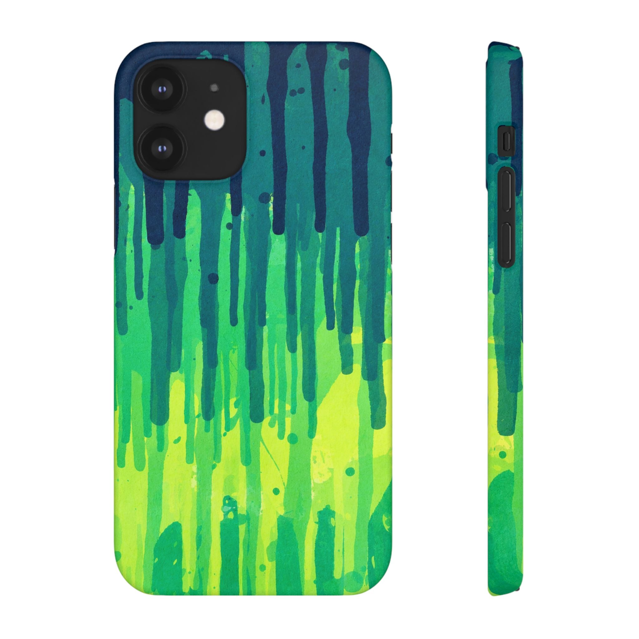 Liquid Emerald – Abstract Drip Phone Case