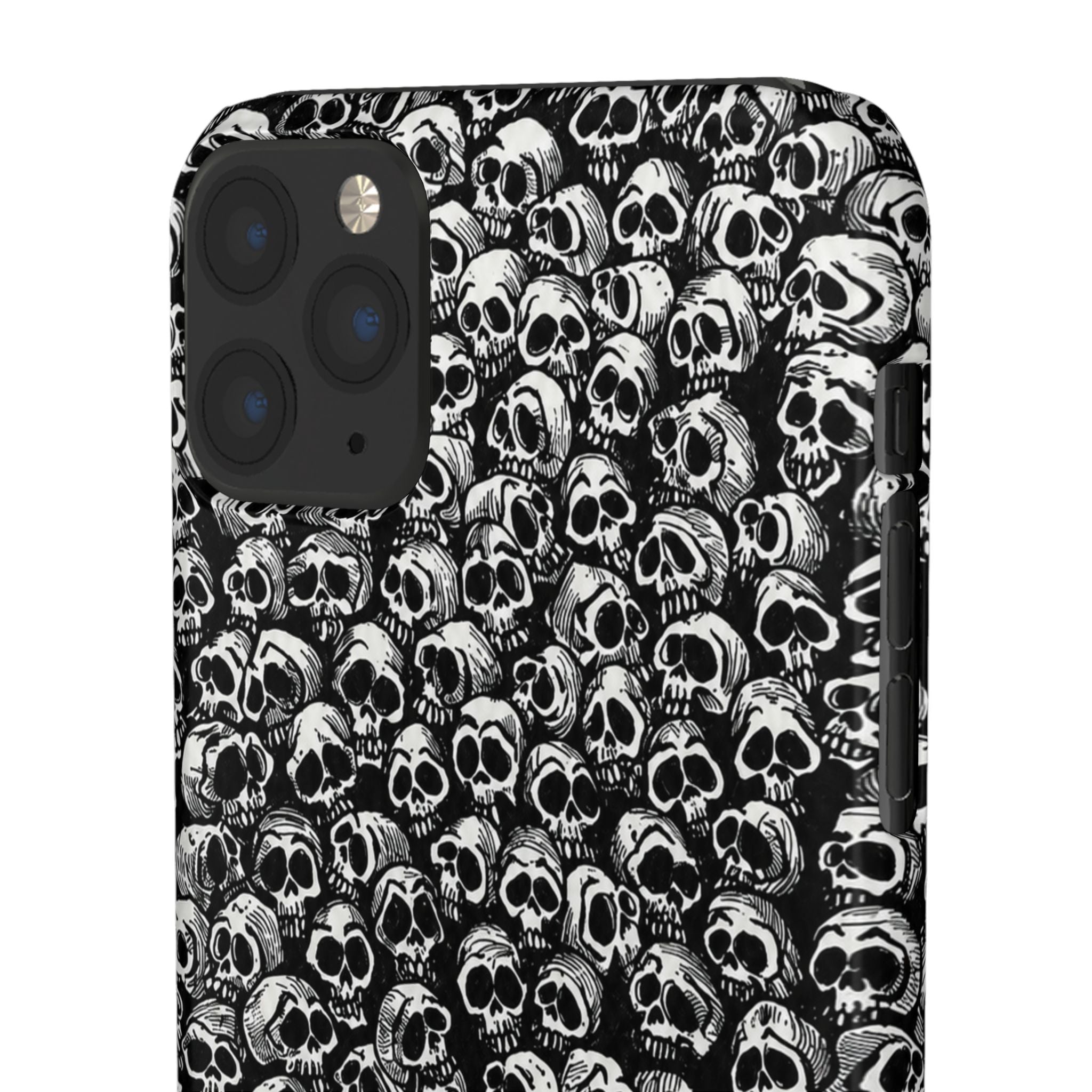 Black and White Skull Pattern Phone Case
