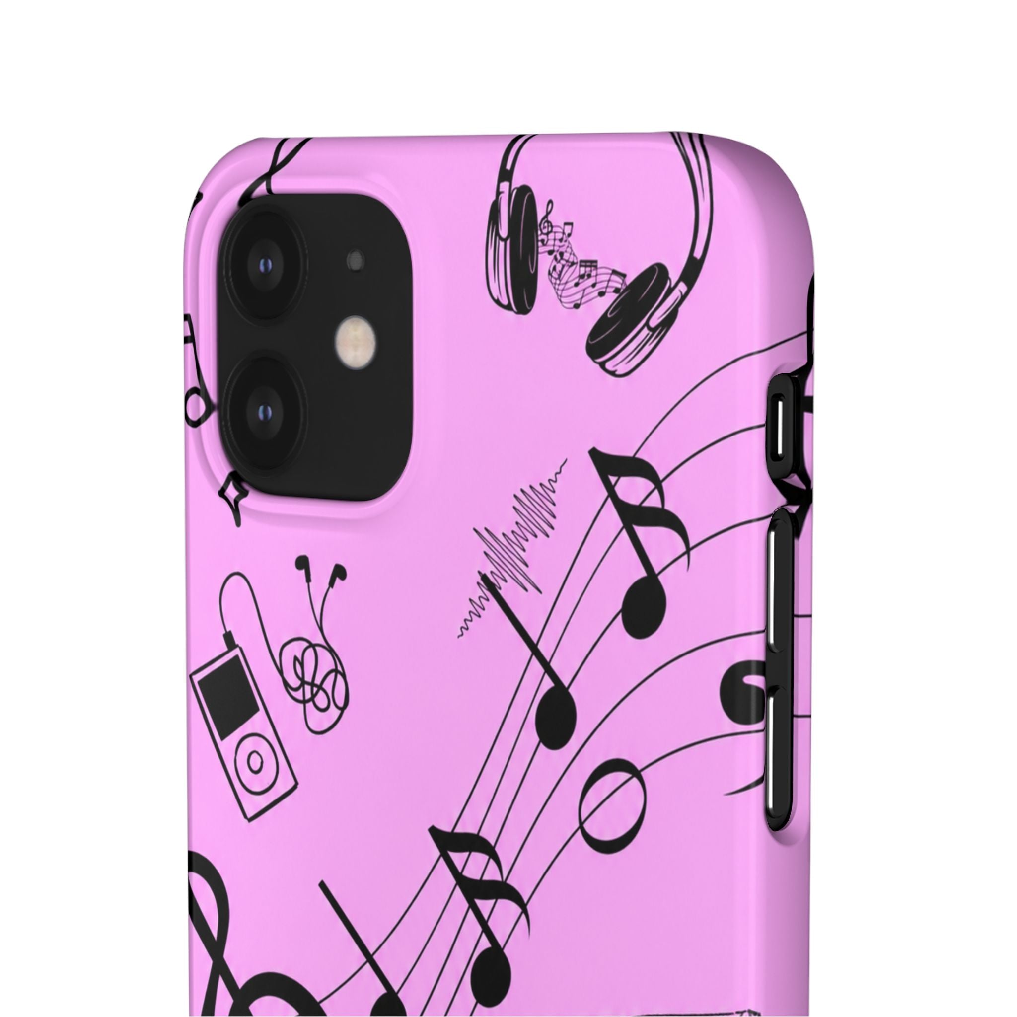 Pink Music Notes Phone Case