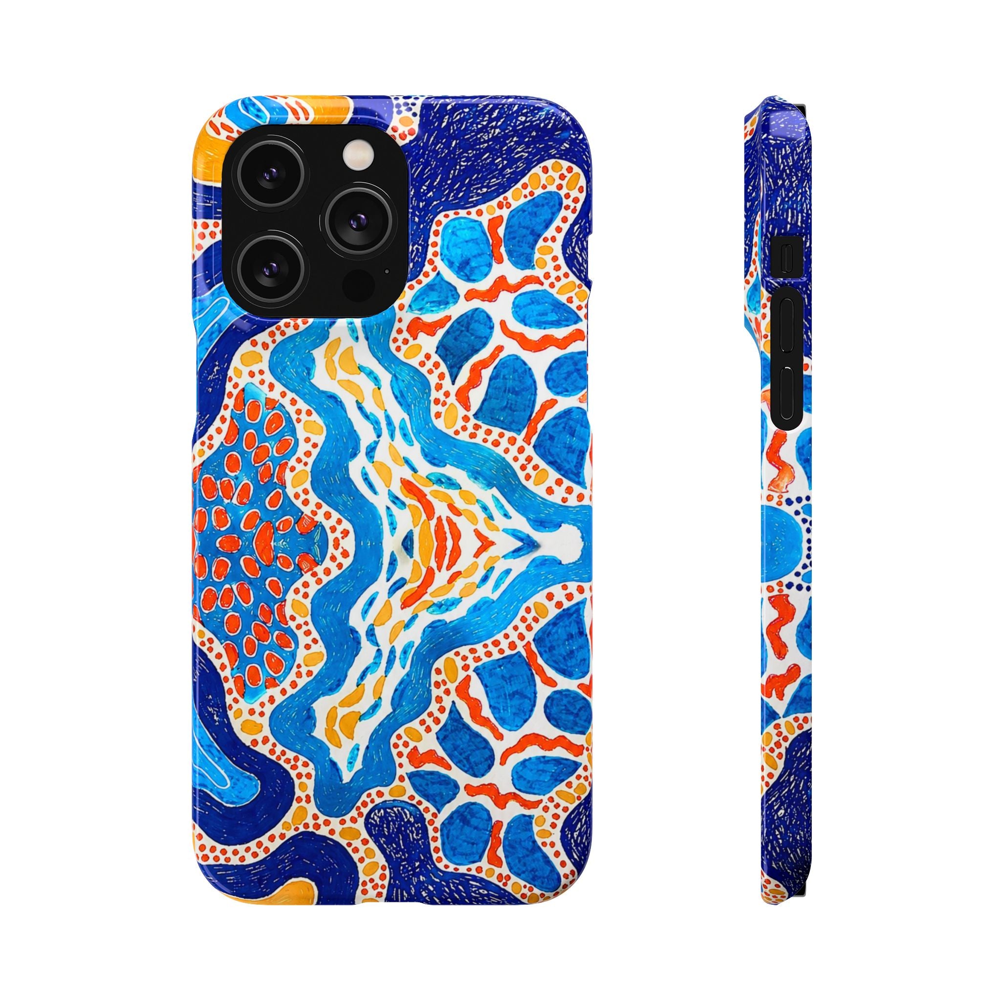 Abstract Blue Pattern Phone Case
