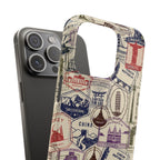 Vintage Travel Stamps Phone Case