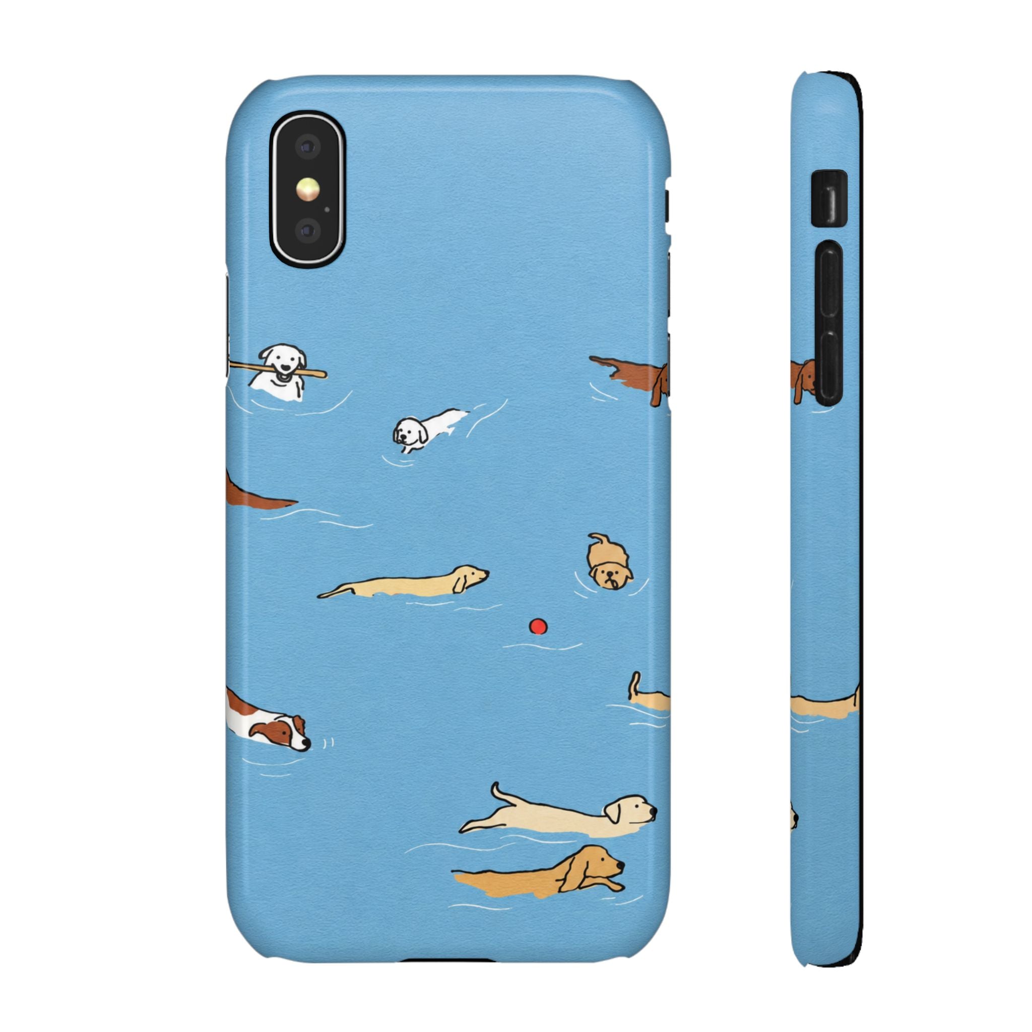 Swimming Dogs Phone Case