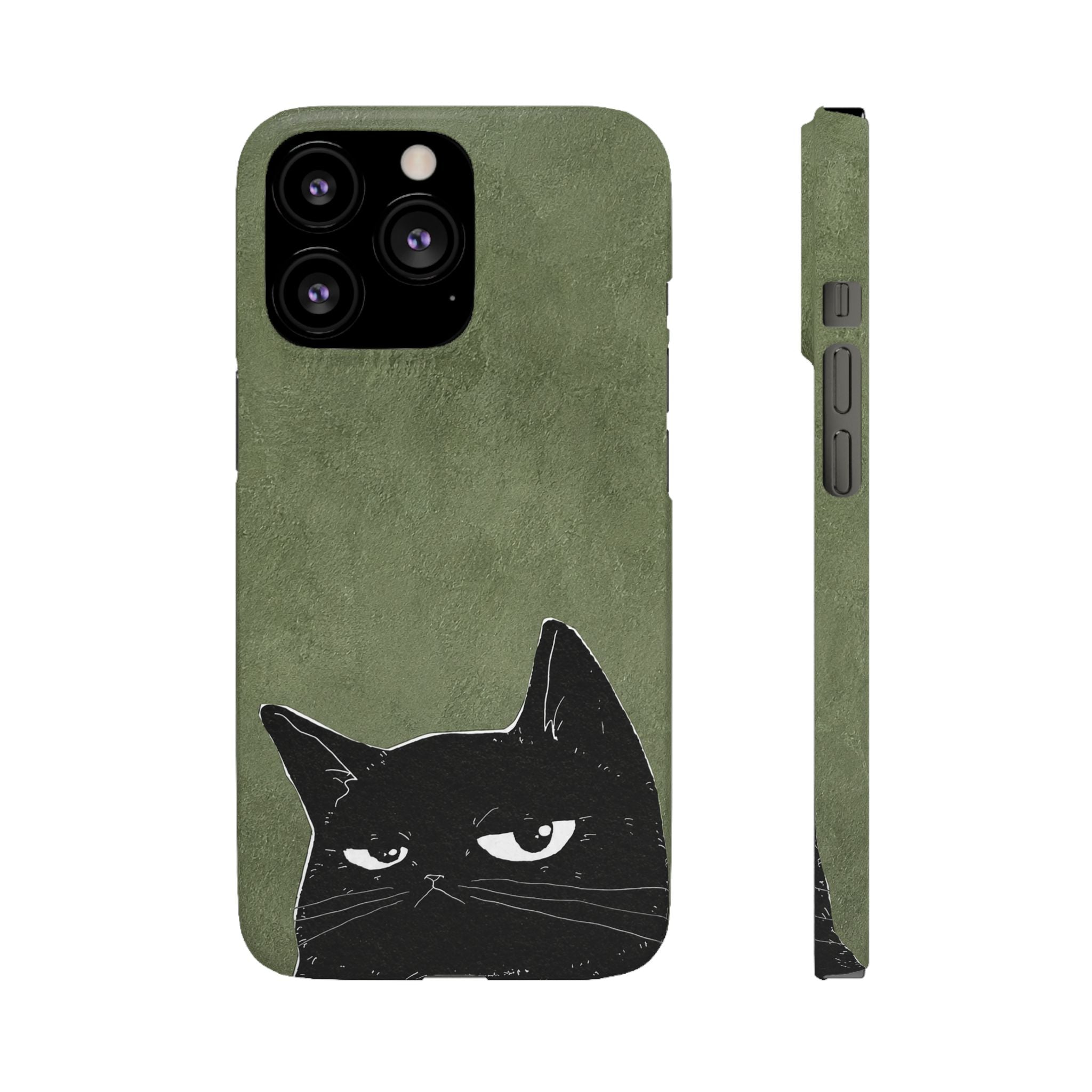 Grumpy Black Cat Phone Case