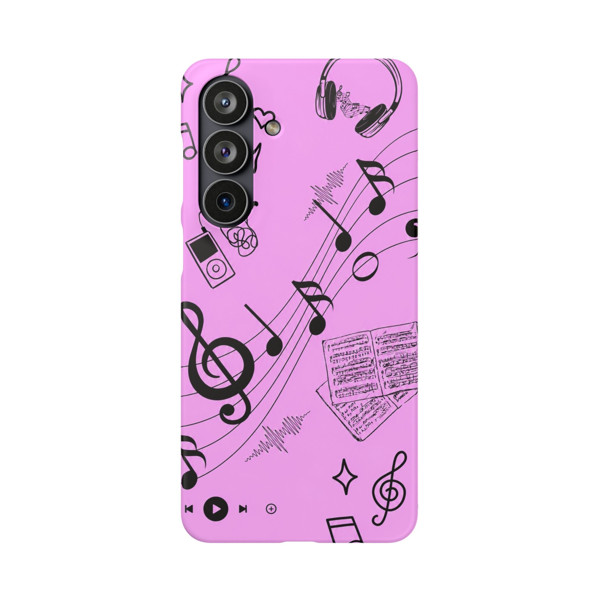 Pink Music Notes Phone Case