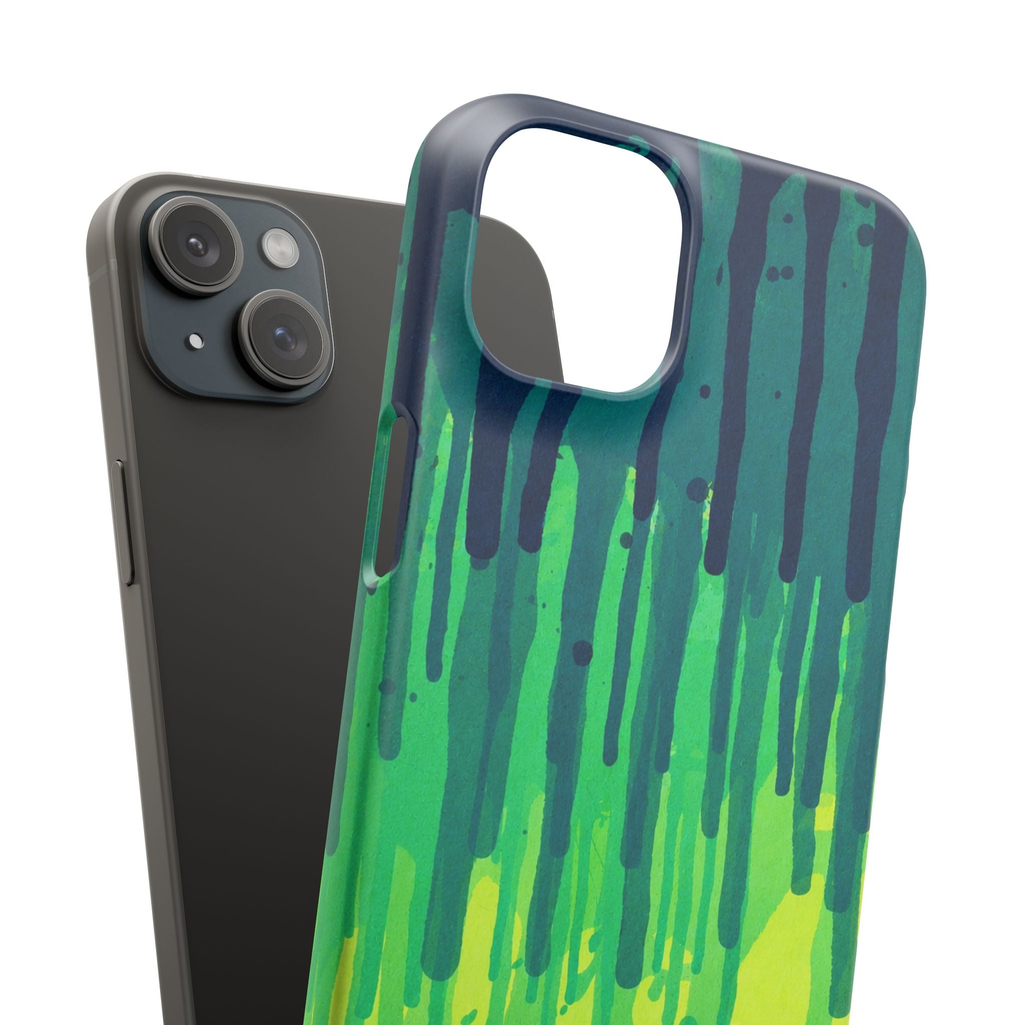 Liquid Emerald – Abstract Drip Phone Case