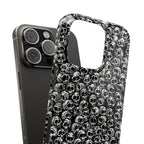 Black and White Skull Pattern Phone Case