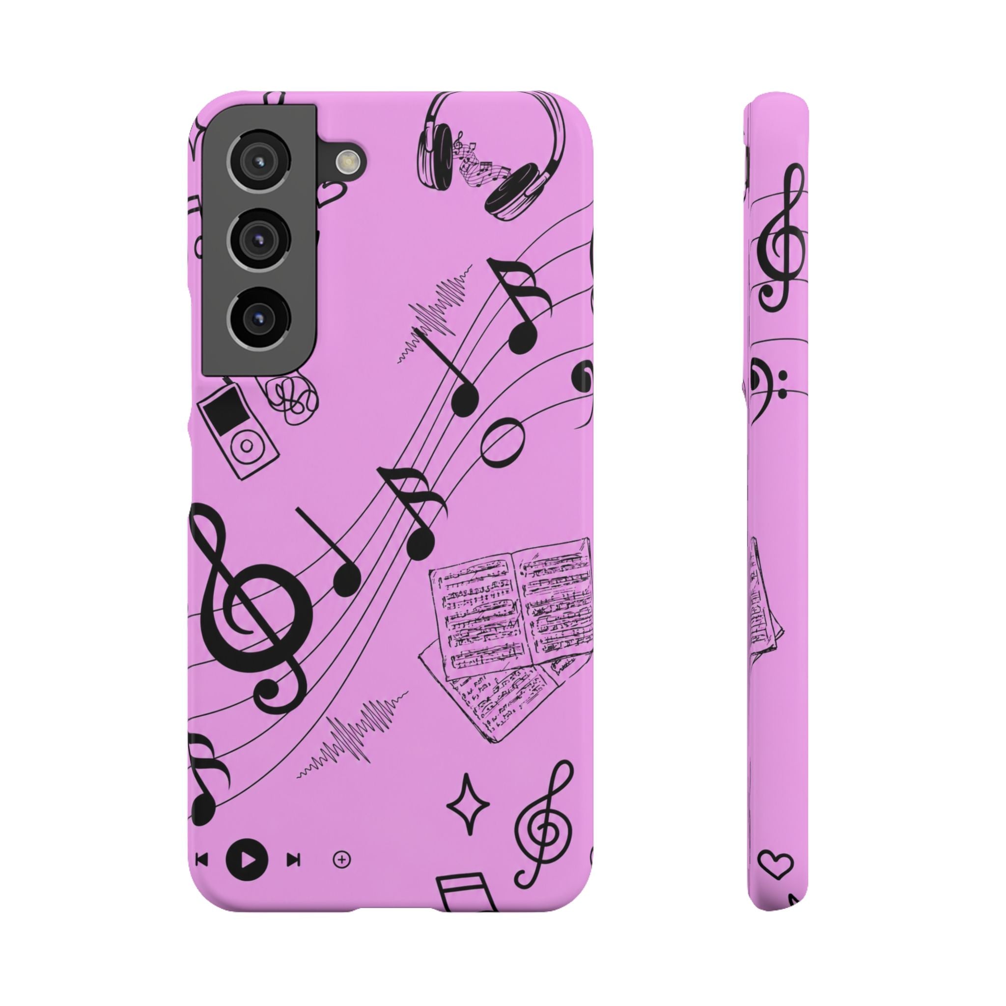 Pink Music Notes Phone Case