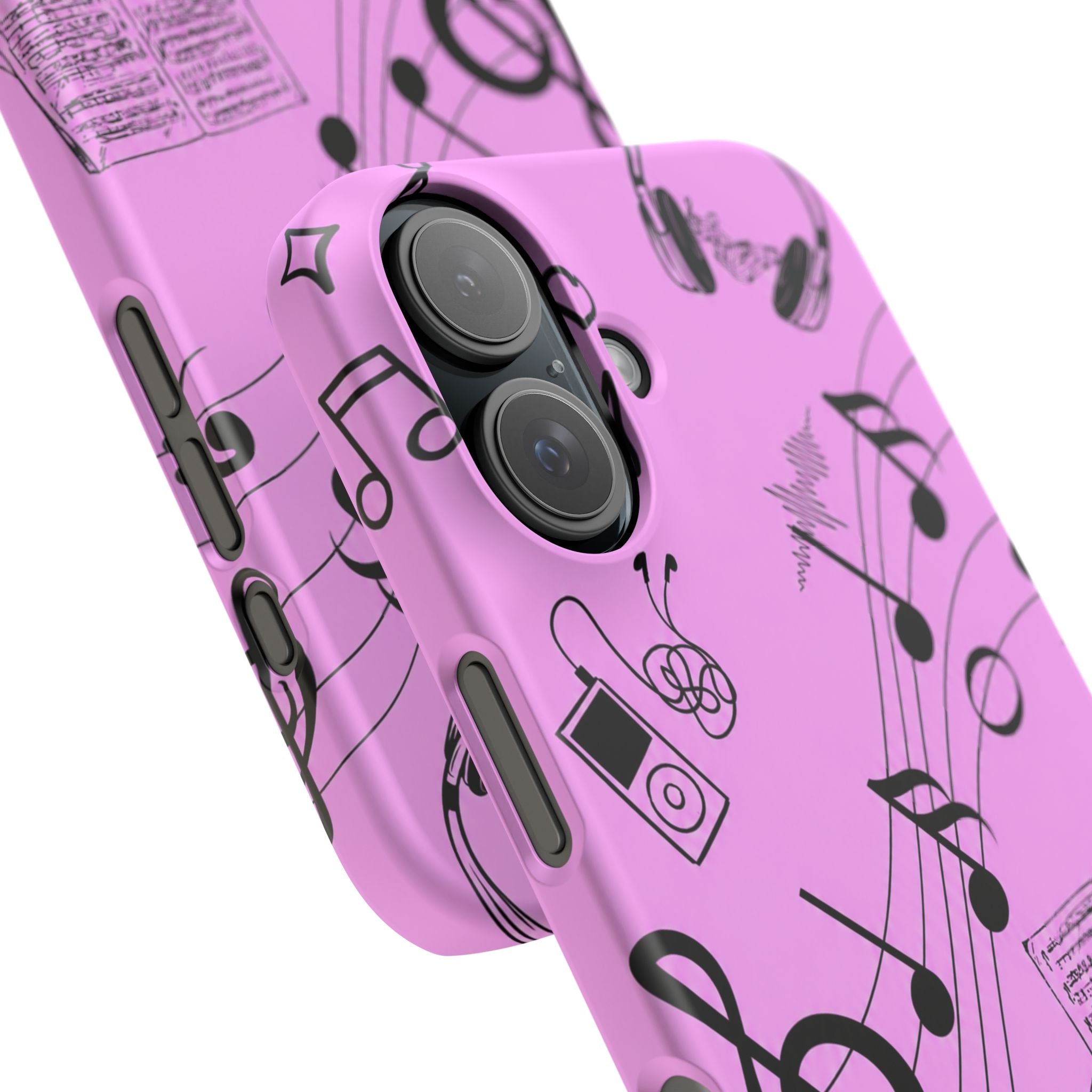 Pink Music Notes Phone Case