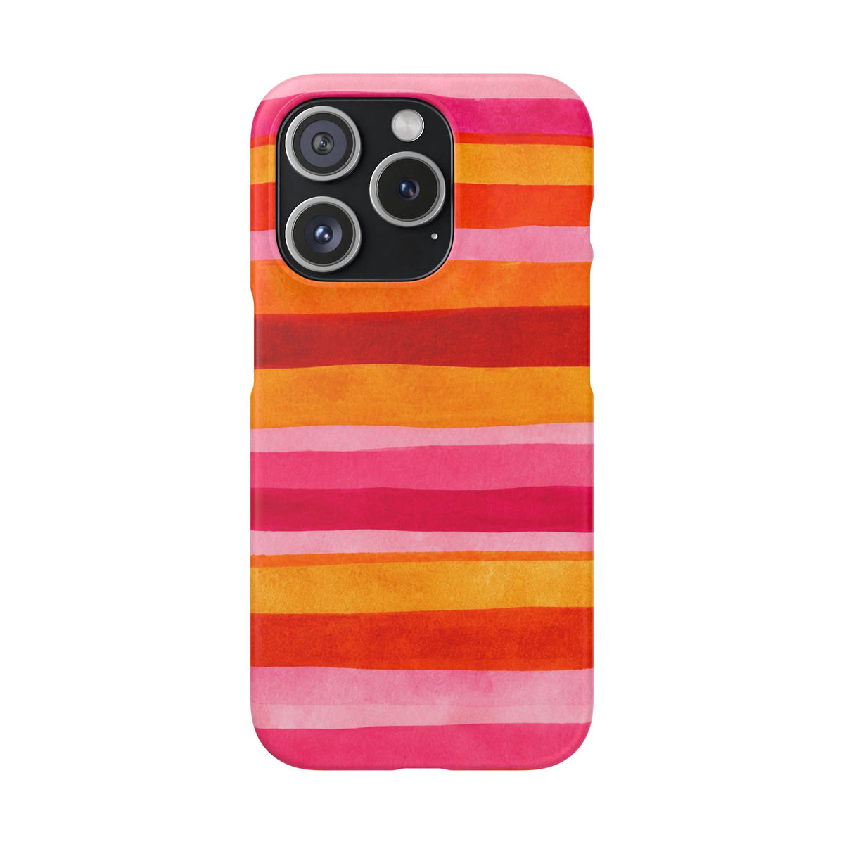 Pink Sunset Watercolor Stripes