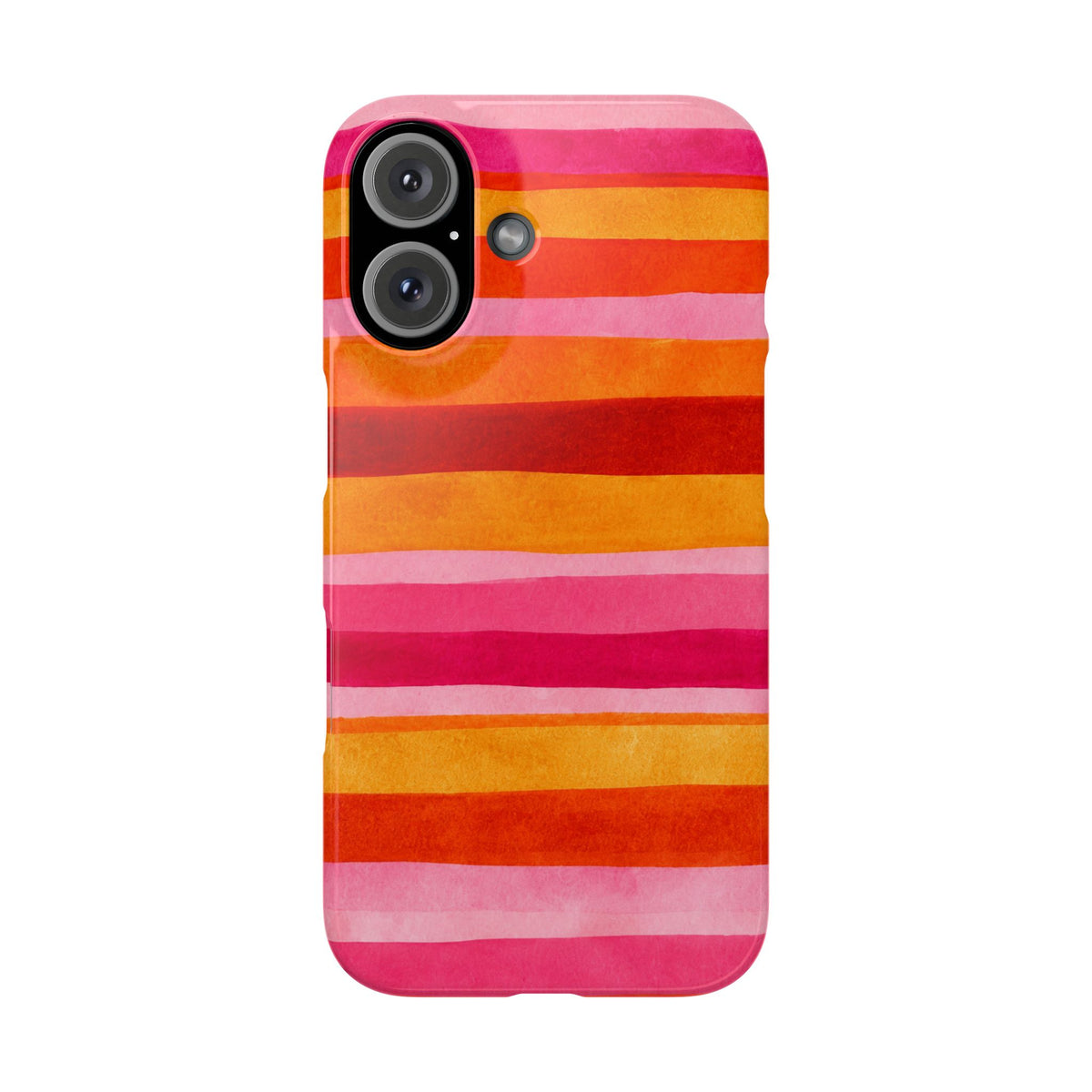 Pink Sunset Watercolor Stripes