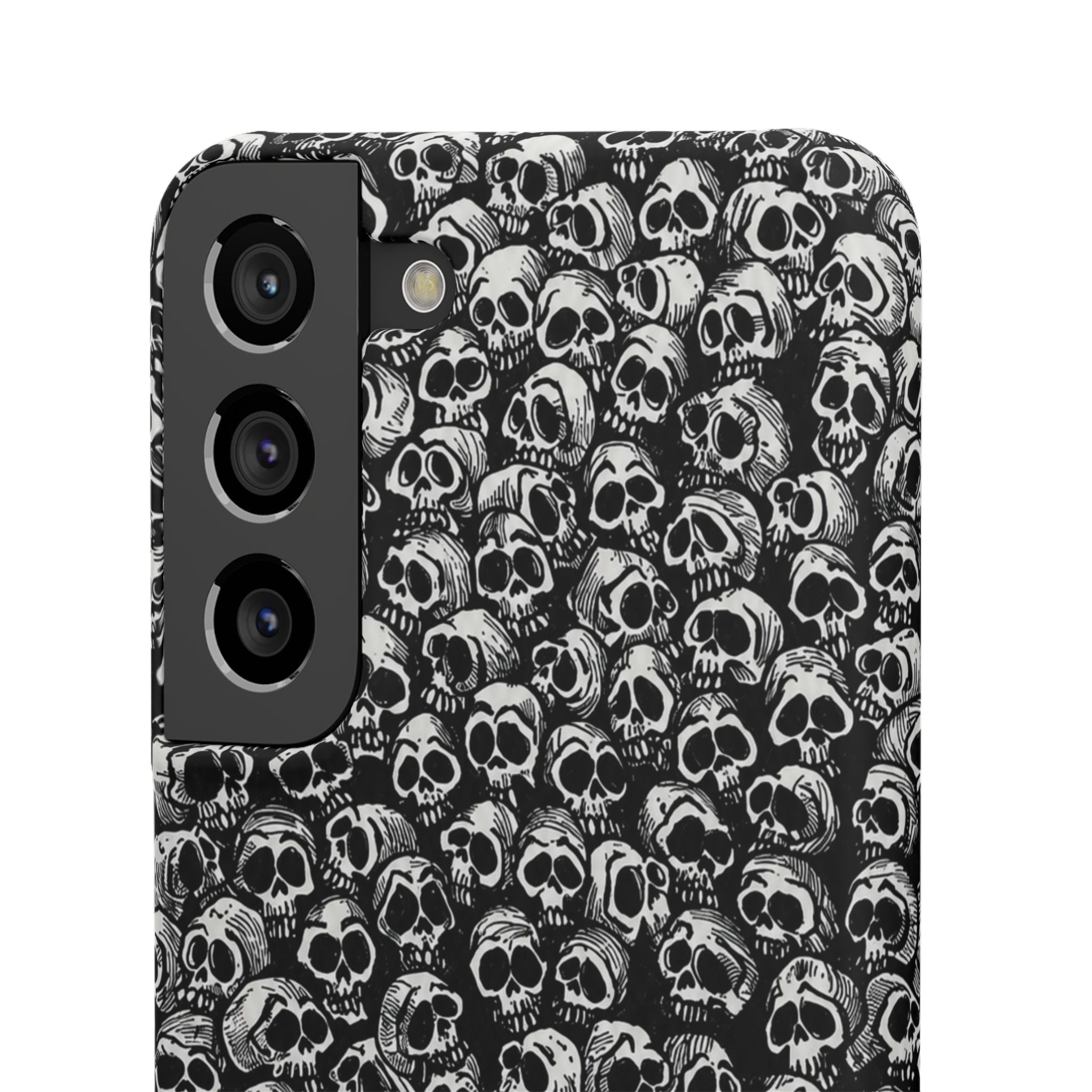 Black and White Skull Pattern Phone Case