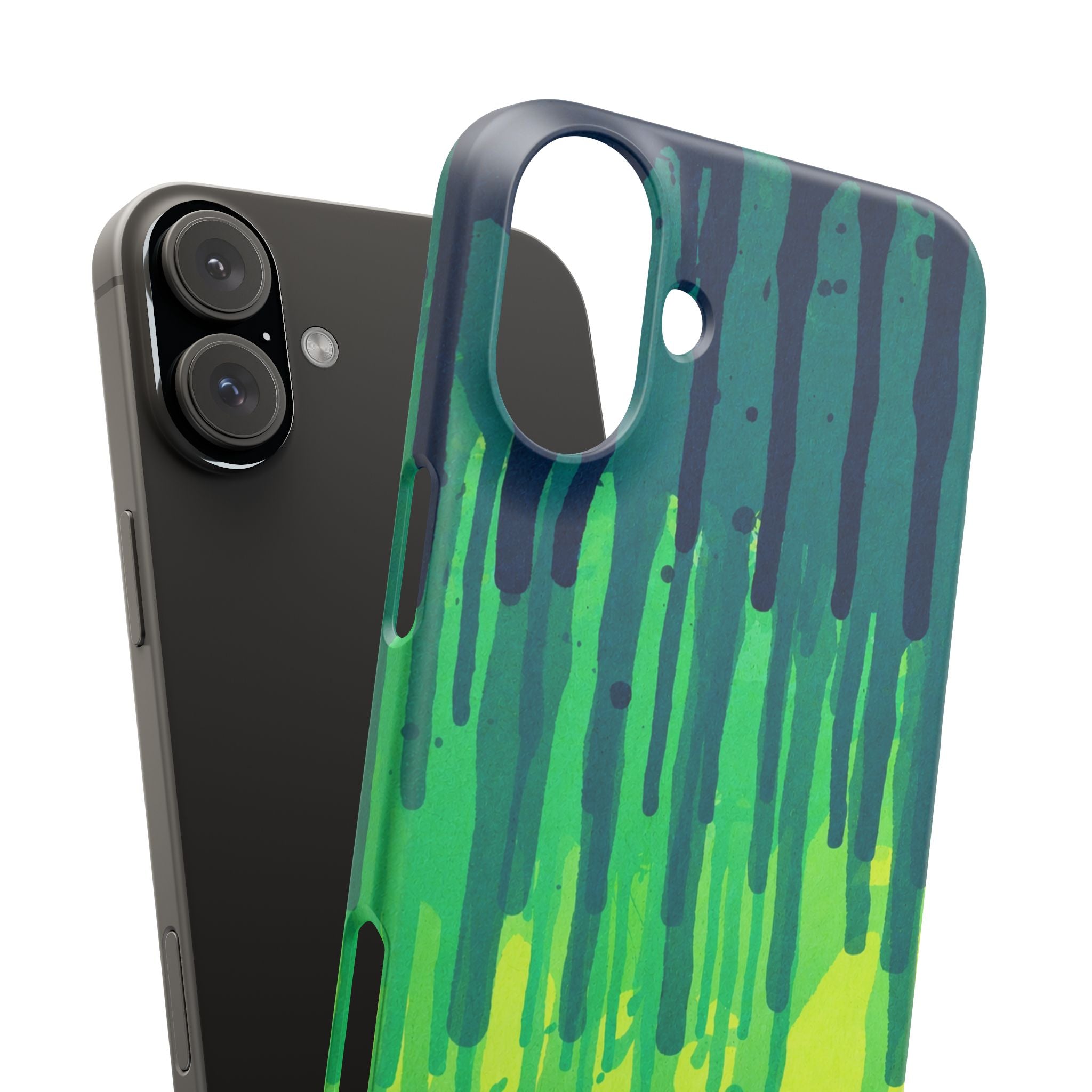 Liquid Emerald – Abstract Drip Phone Case
