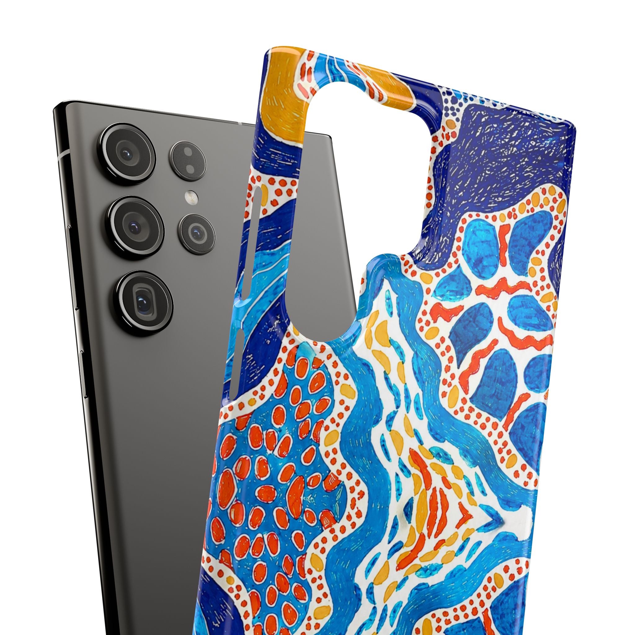 Abstract Blue Pattern Phone Case
