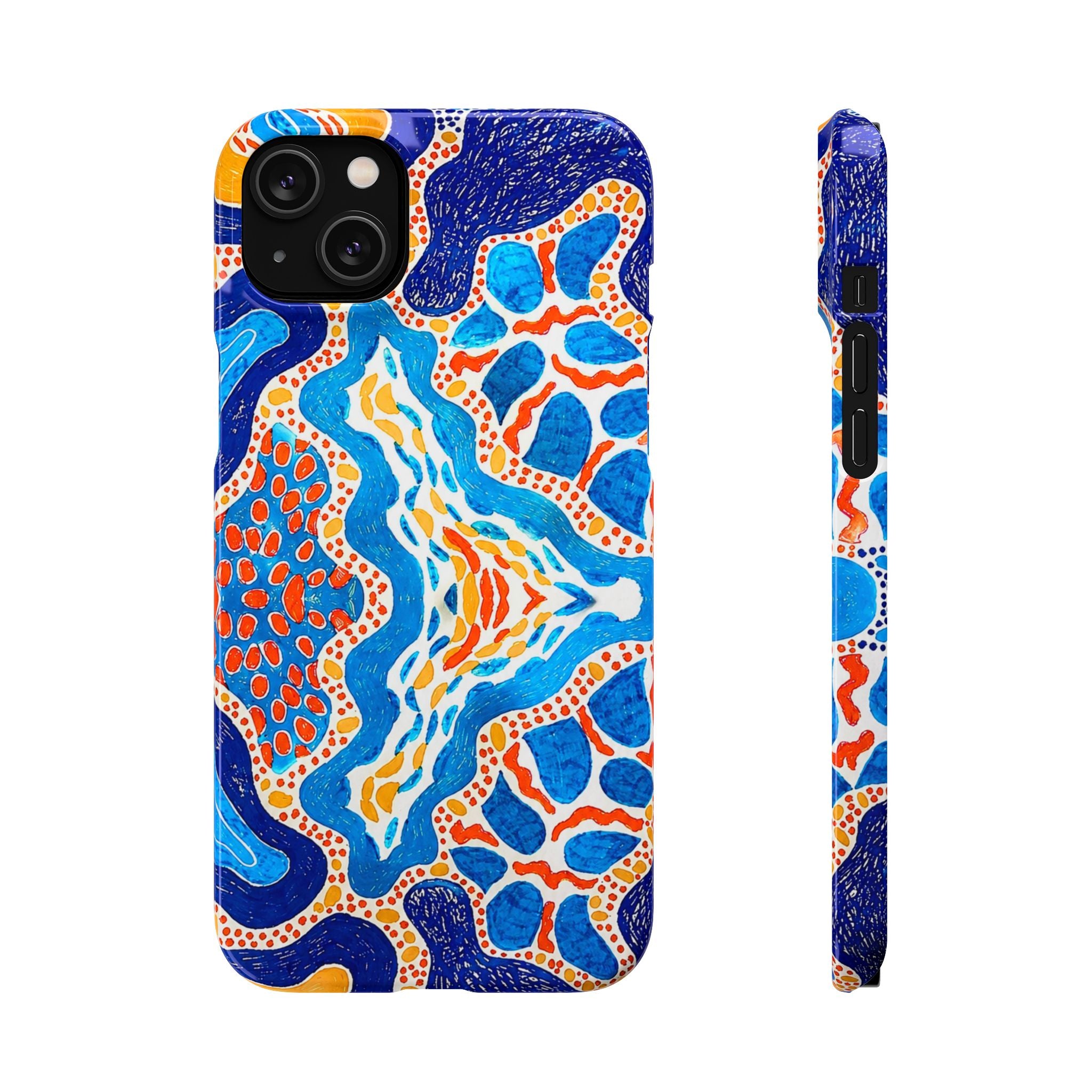 Abstract Blue Pattern Phone Case