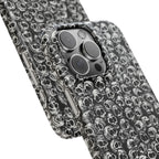 Black and White Skull Pattern Phone Case