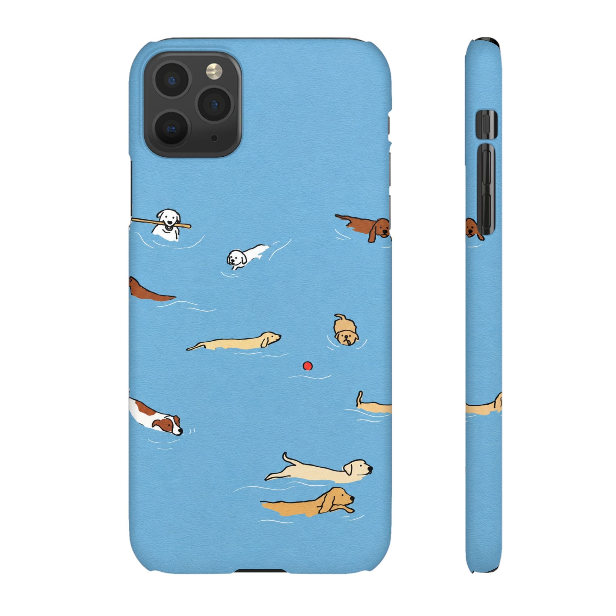 Swimming Dogs Phone Case