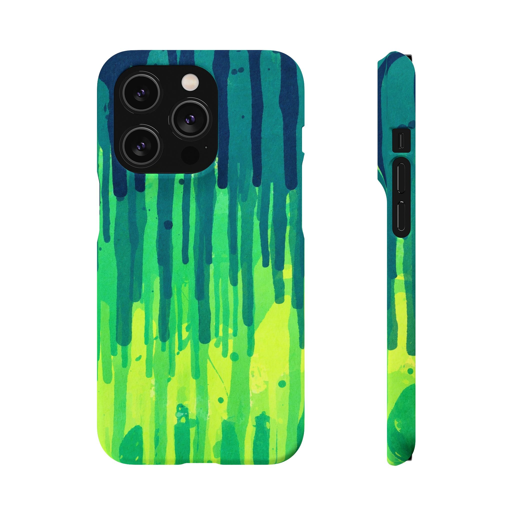 Liquid Emerald – Abstract Drip Phone Case