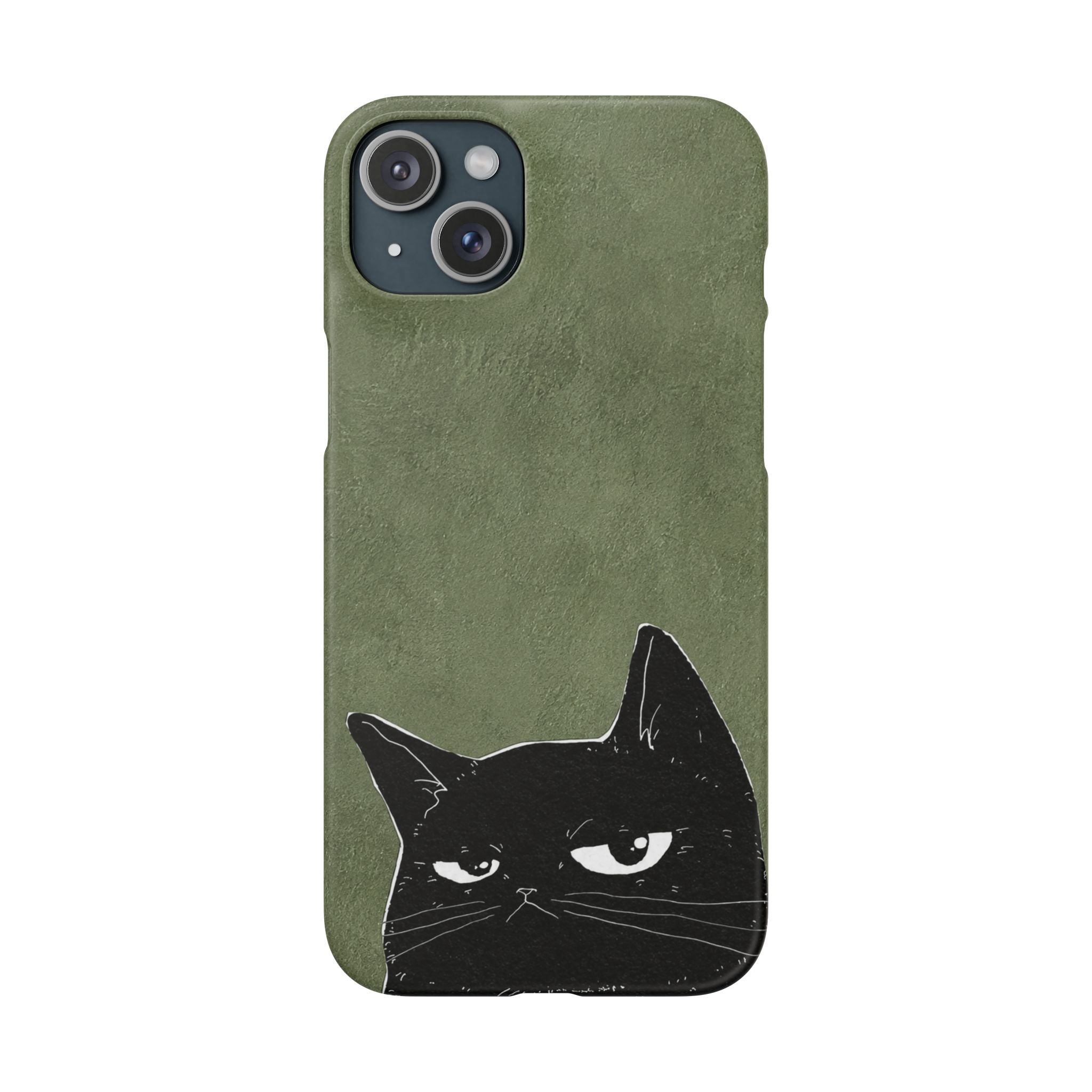 Grumpy Black Cat Phone Case