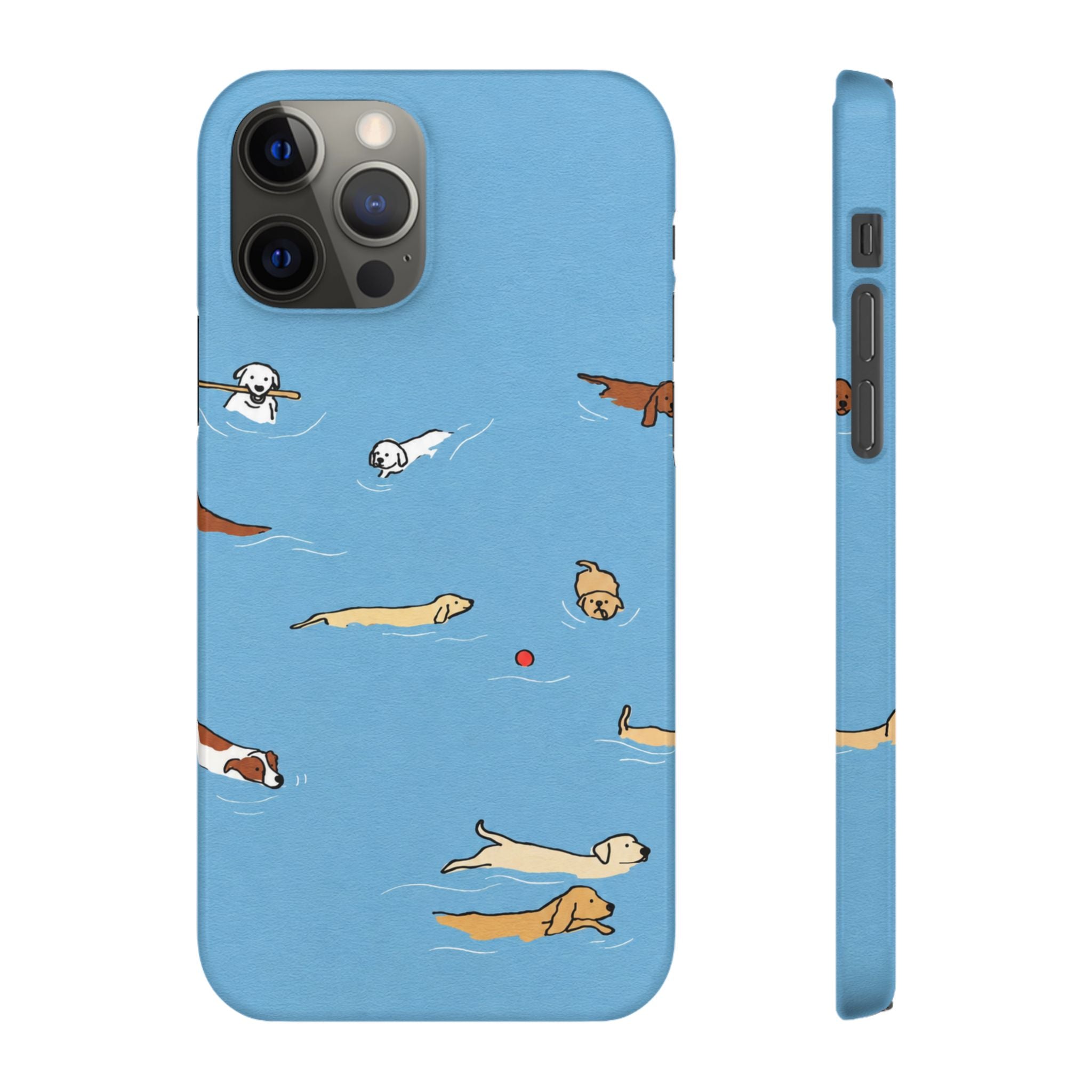 Swimming Dogs Phone Case