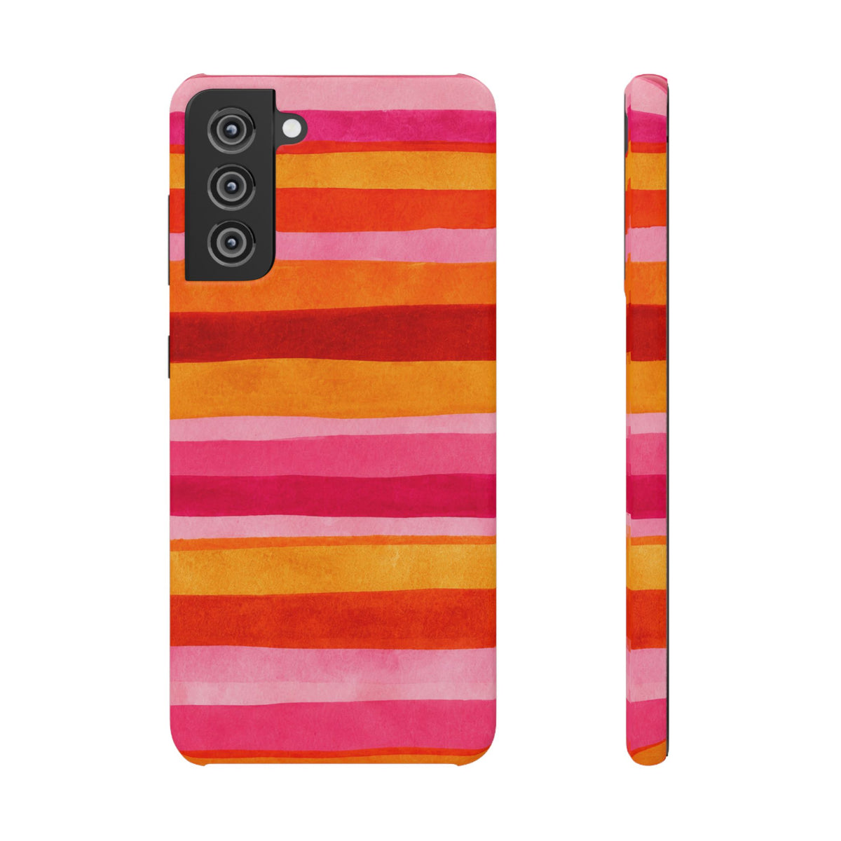 Pink Sunset Watercolor Stripes