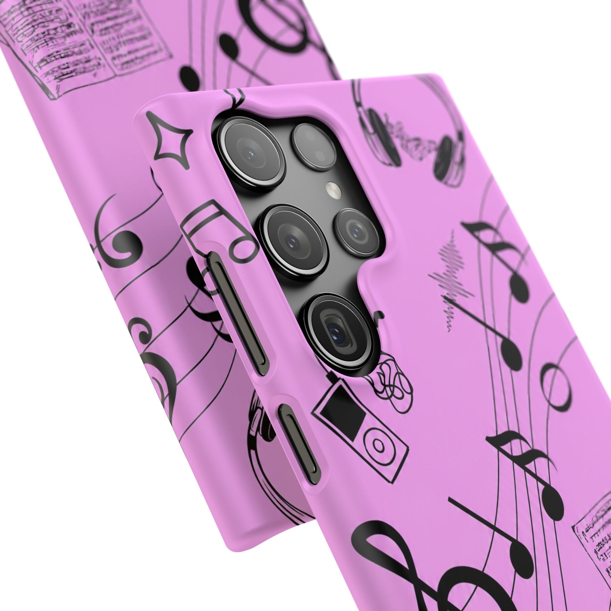 Pink Music Notes Phone Case