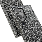Black and White Skull Pattern Phone Case