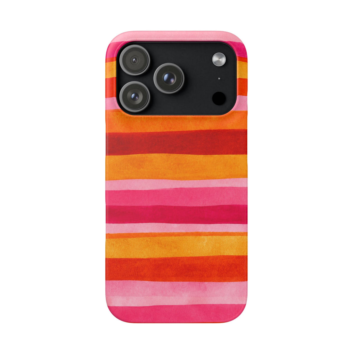 Pink Sunset Watercolor Stripes