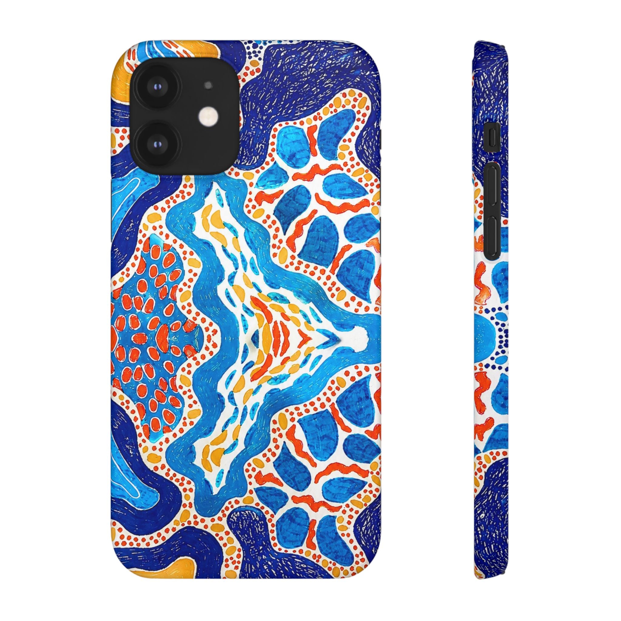 Abstract Blue Pattern Phone Case