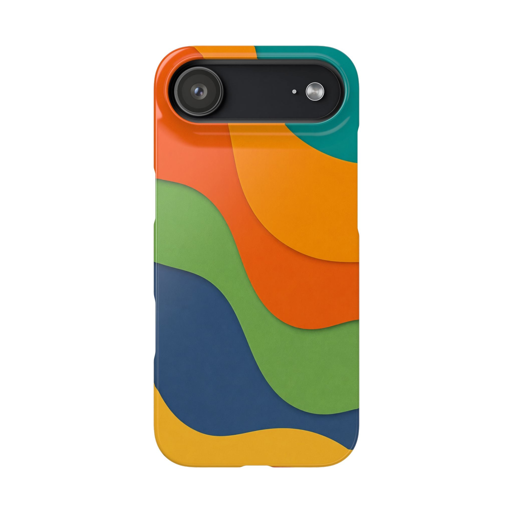 Colorful Abstract Waves Phone Case