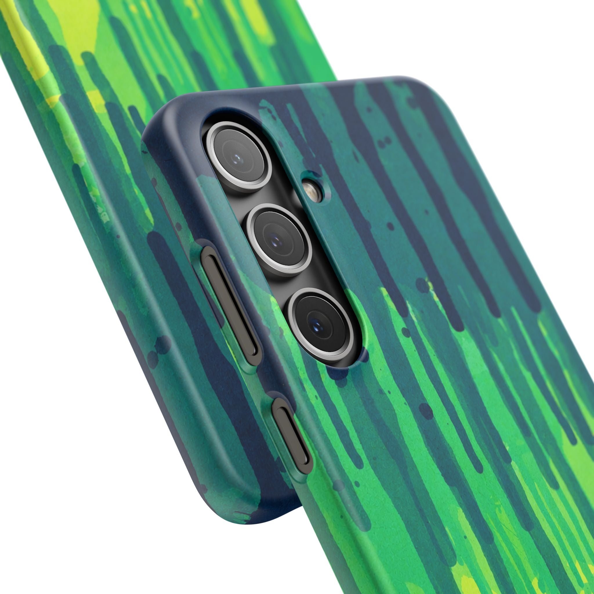 Liquid Emerald – Abstract Drip Phone Case