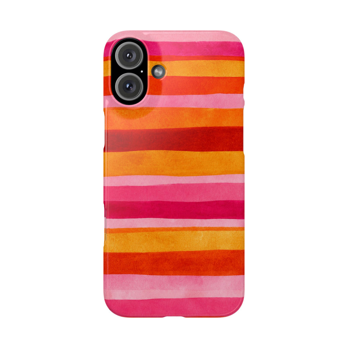Pink Sunset Watercolor Stripes