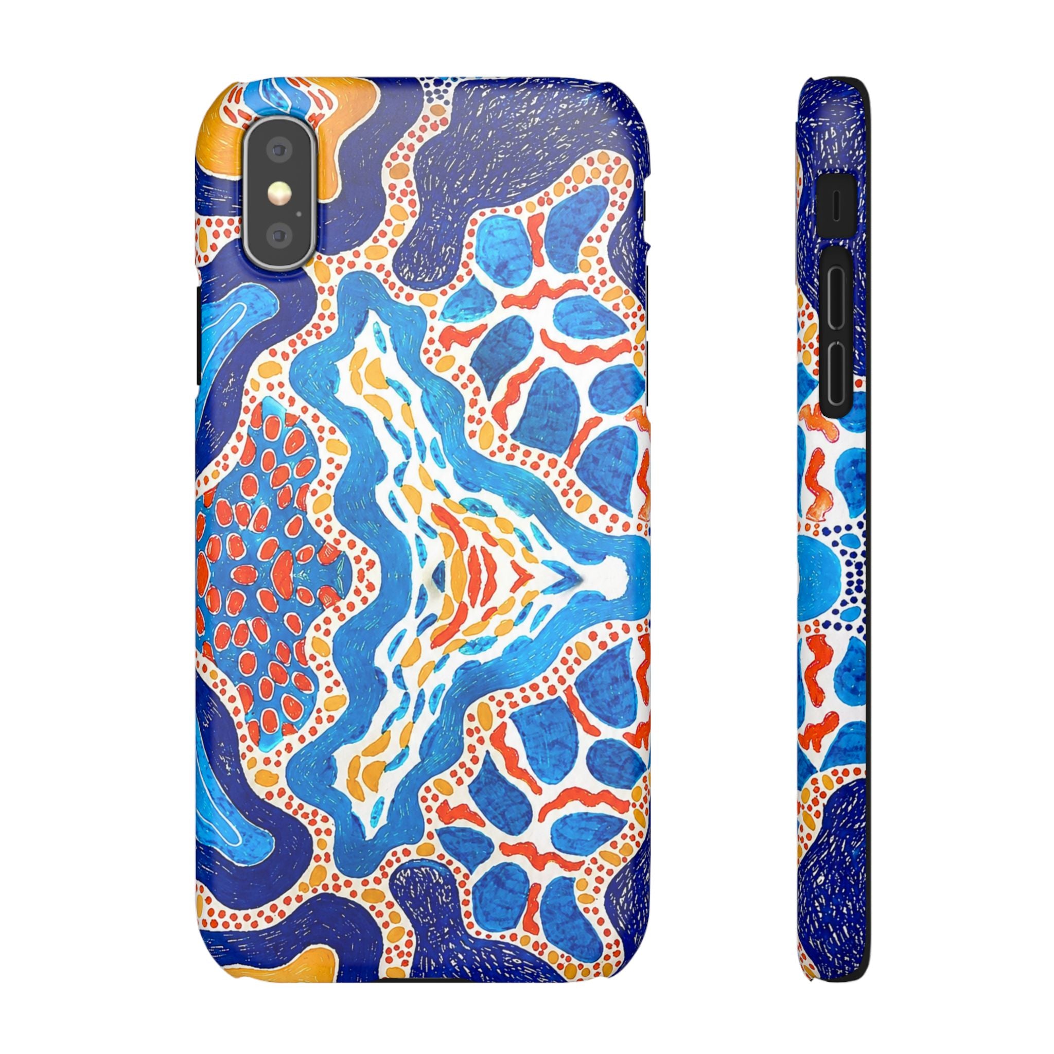 Abstract Blue Pattern Phone Case