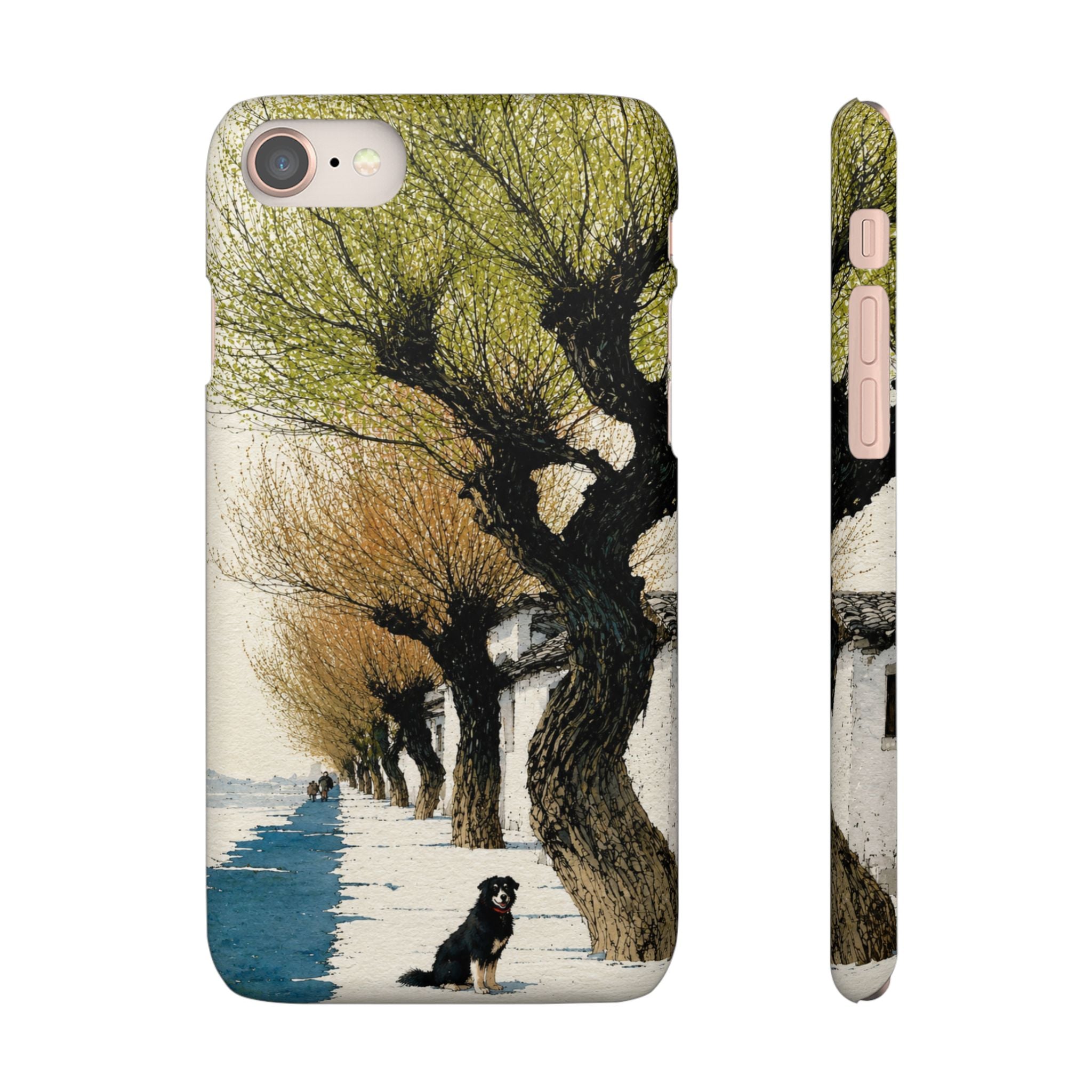 Serene Willow Landscape Phone Case