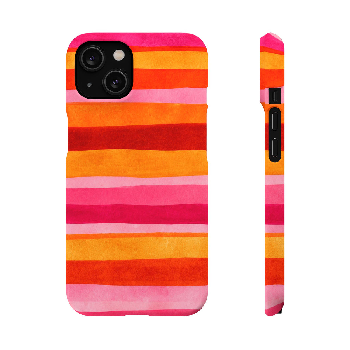 Pink Sunset Watercolor Stripes