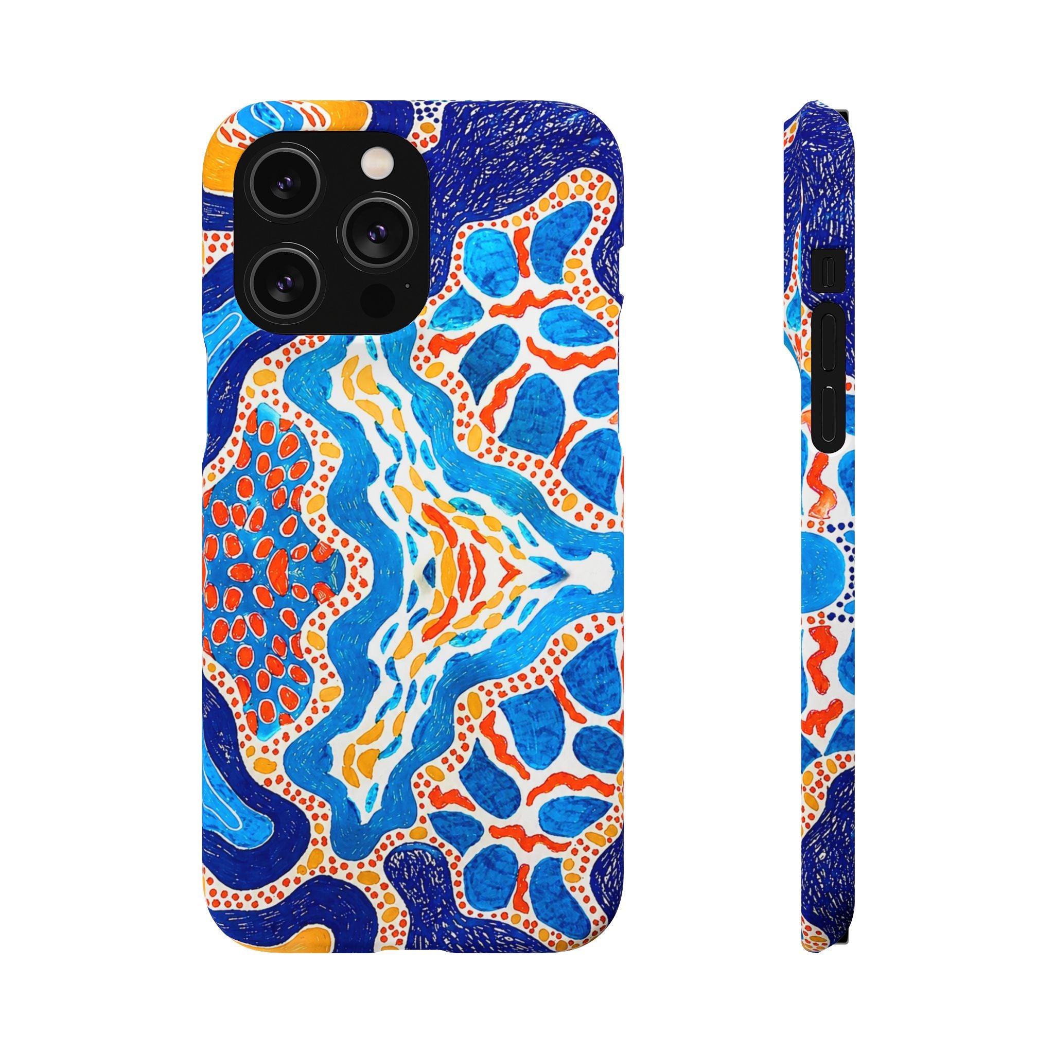 Abstract Blue Pattern Phone Case