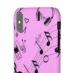 Pink Music Notes Phone Case
