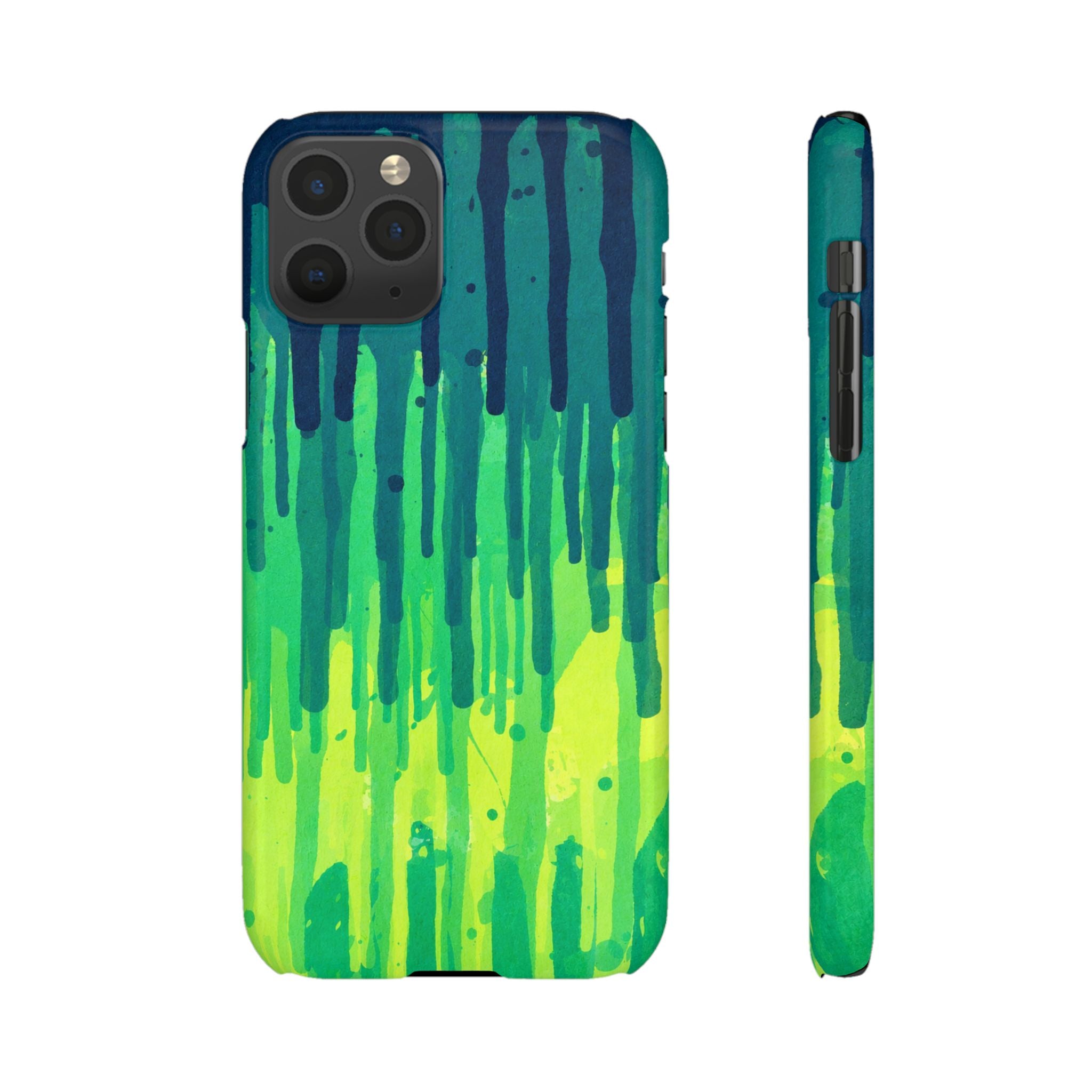 Liquid Emerald – Abstract Drip Phone Case