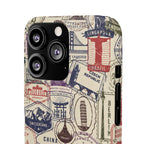 Vintage Travel Stamps Phone Case
