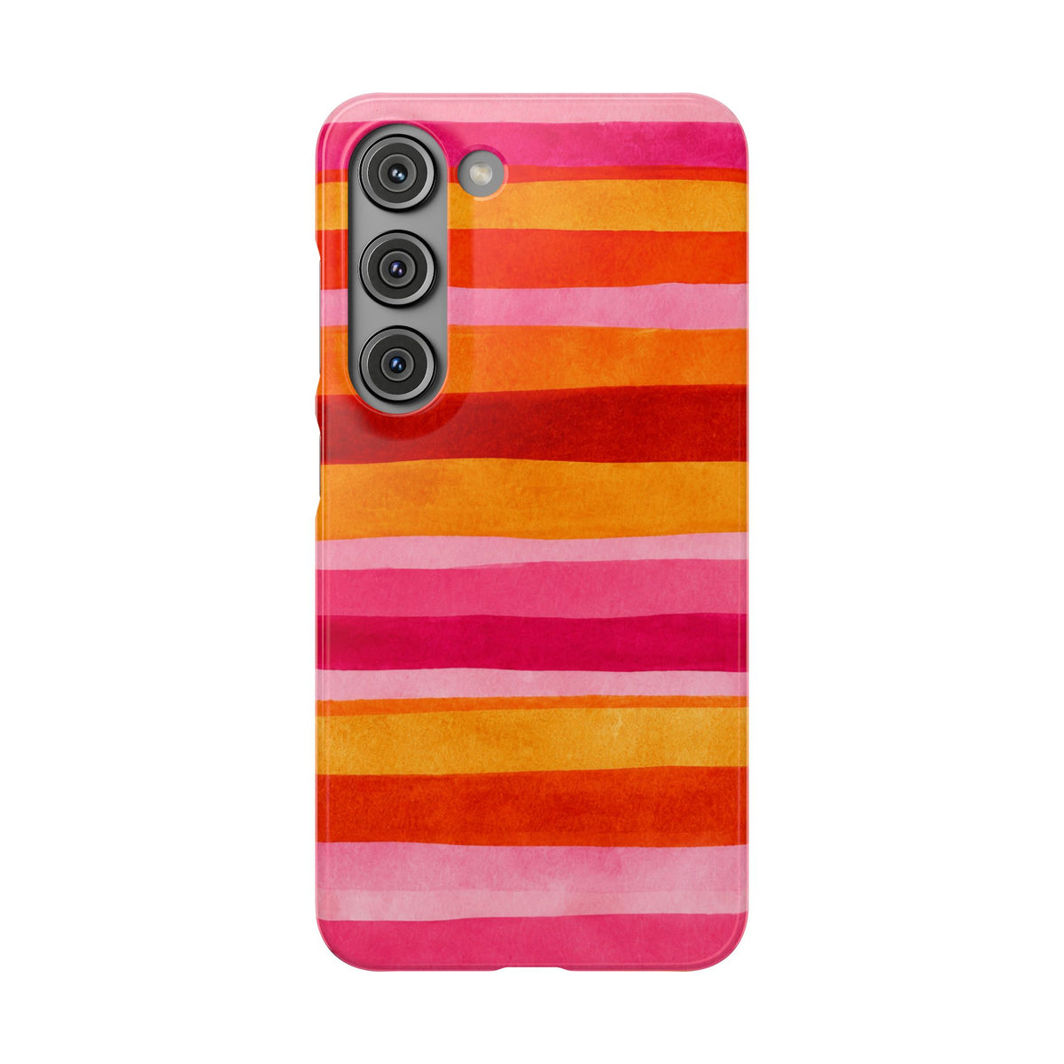 Pink Sunset Watercolor Stripes