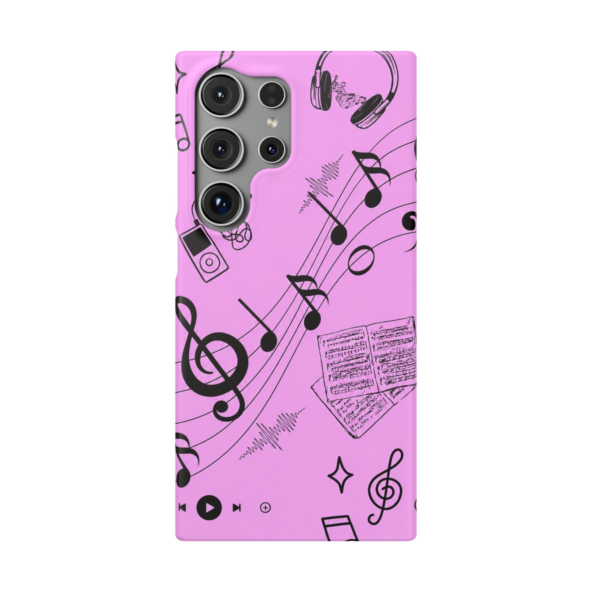 Pink Music Notes Phone Case