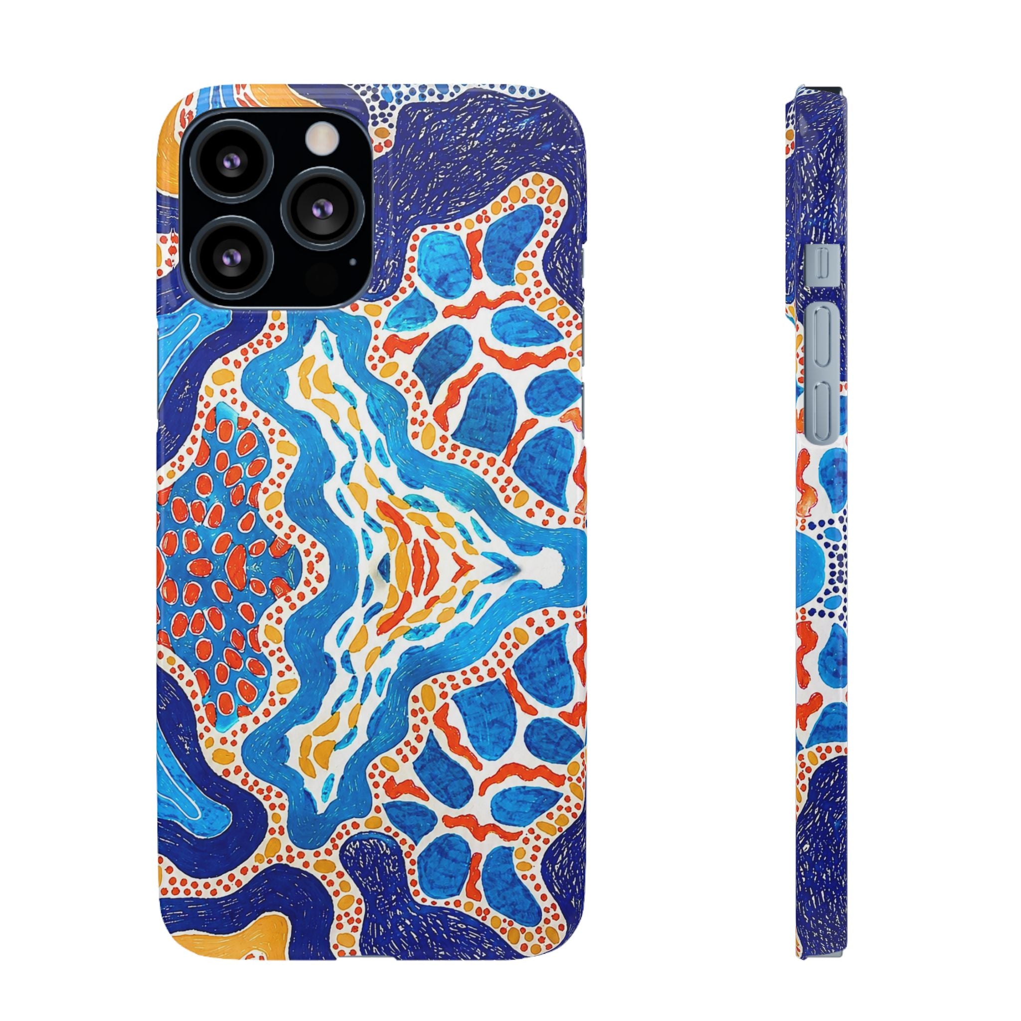 Abstract Blue Pattern Phone Case