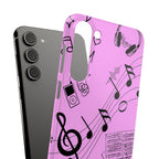 Pink Music Notes Phone Case