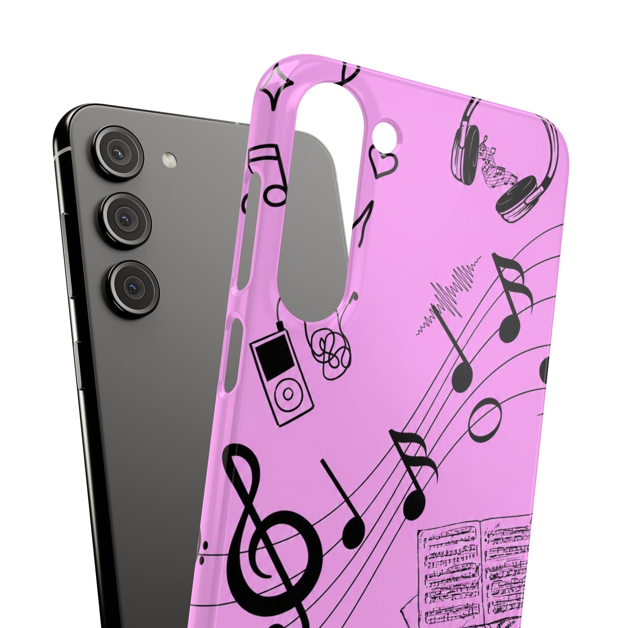 Pink Music Notes Phone Case