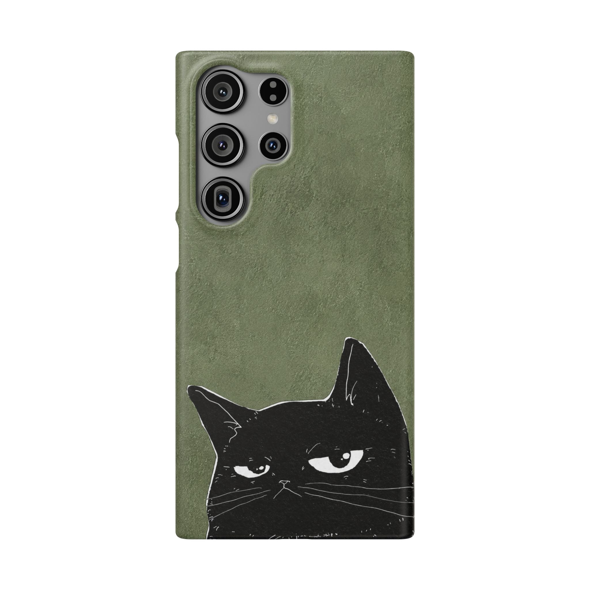 Grumpy Black Cat Phone Case