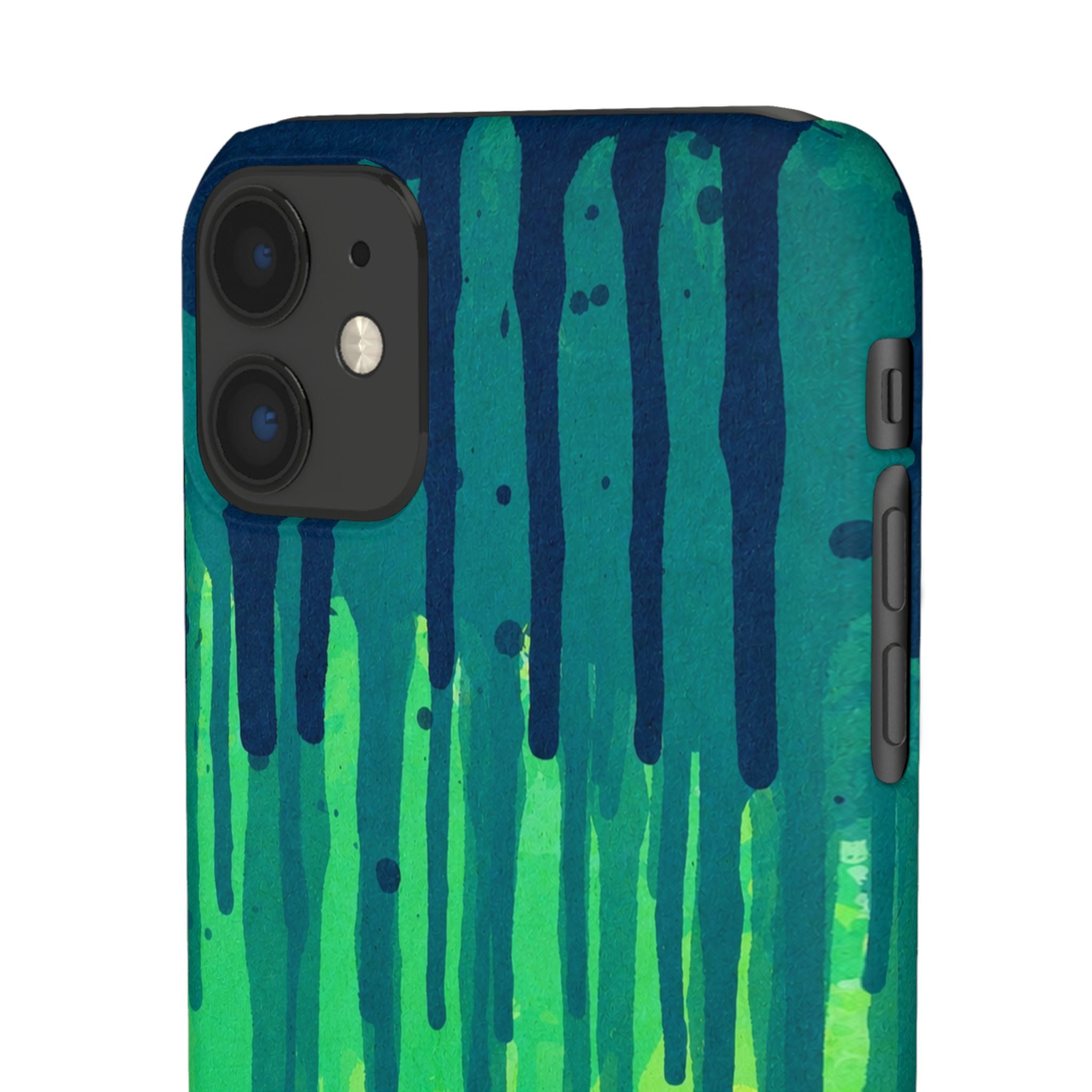 Liquid Emerald – Abstract Drip Phone Case