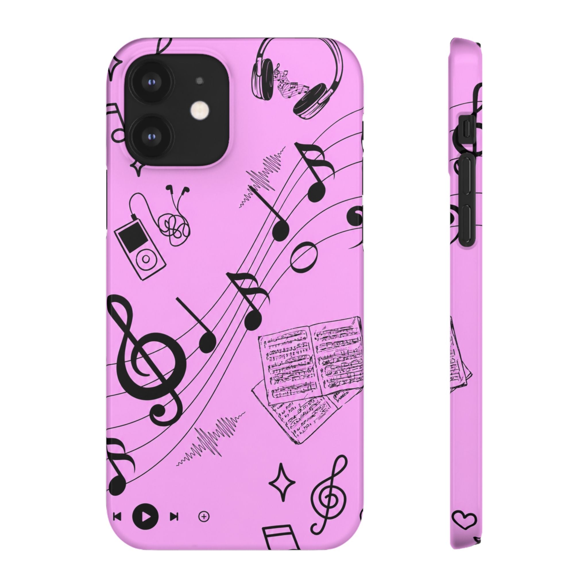 Pink Music Notes Phone Case