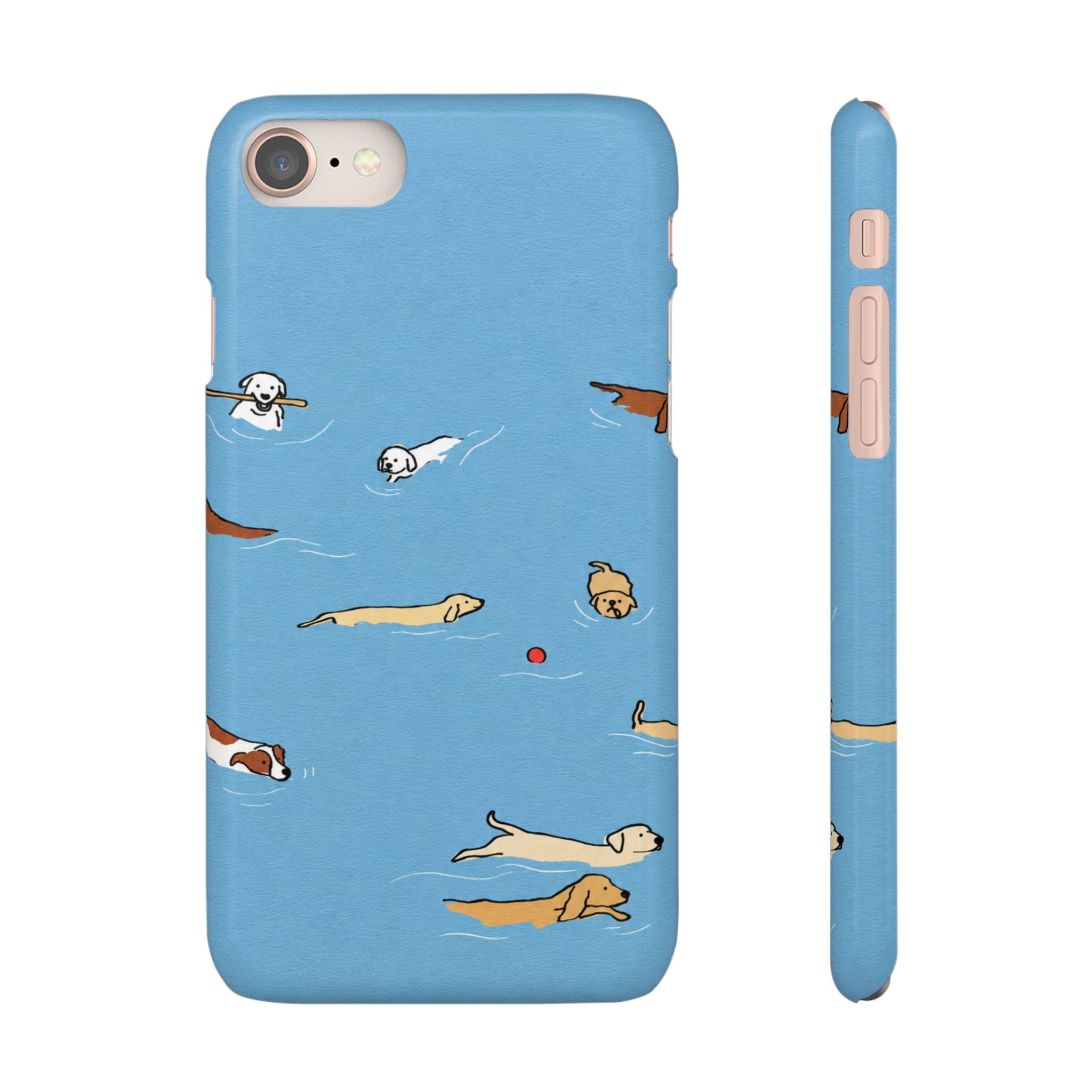 Swimming Dogs Phone Case