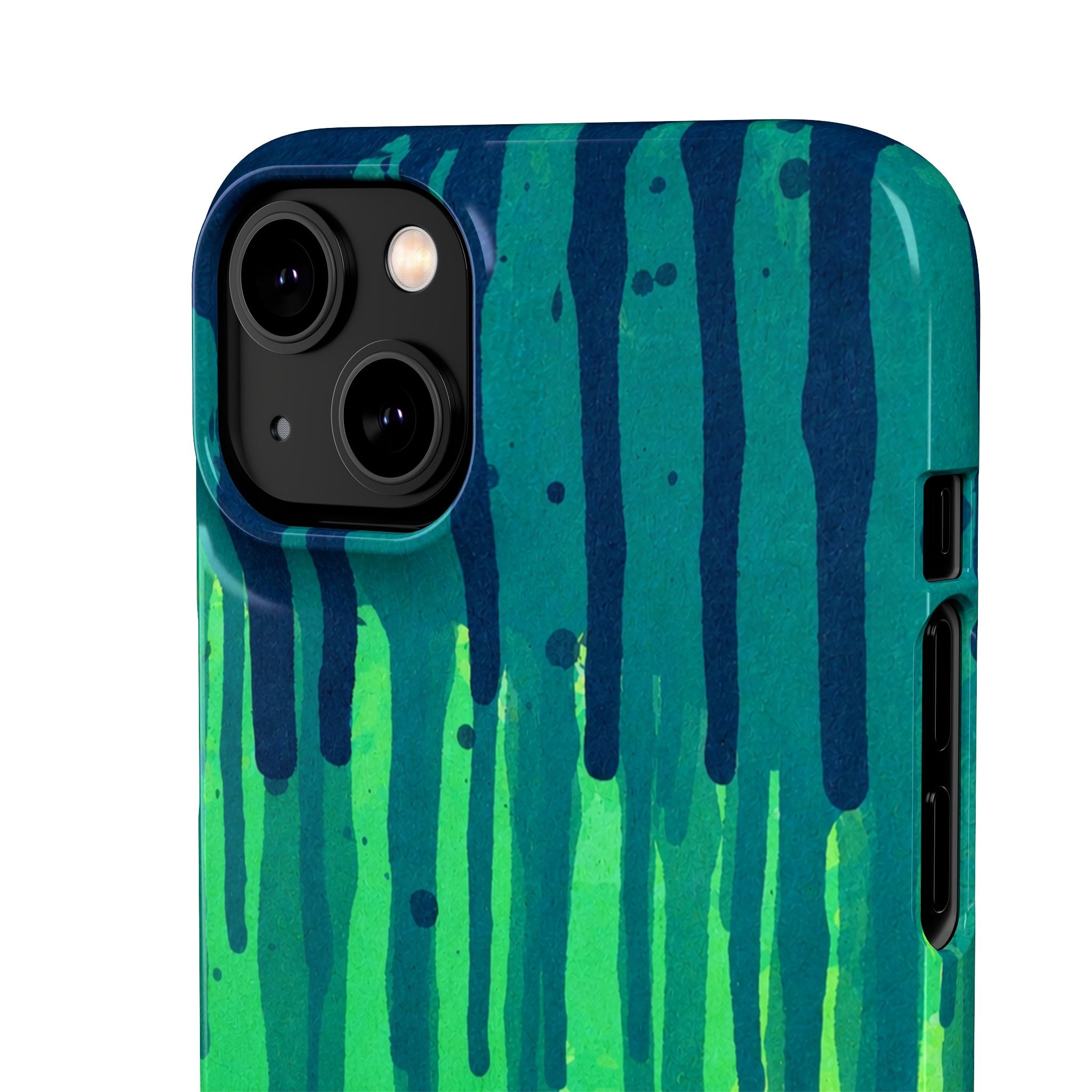 Liquid Emerald – Abstract Drip Phone Case